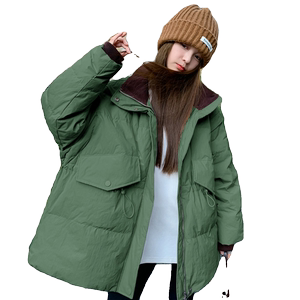 2023主推宽松50白鸭绒立领羽绒服2622P235K358图片
