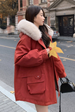 现货！23新派克服圣诞红加厚派克棉服1C086-6618-P195-K278，女装棉衣/棉服，2D044