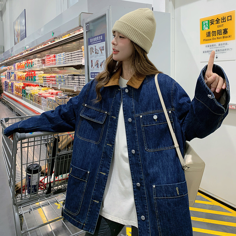 牛仔拼接时尚90羽绒服2C291-NY1311-P265-K385图片
