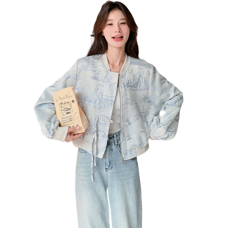 现货有买家秀新品新中式盘扣棒球服外套2C117-1721P125K188,女装短外套,2C117