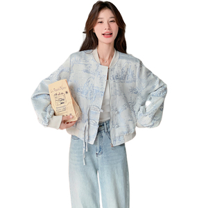 现货有买家秀 新品新中式盘扣棒球服外套2C117-1721P125K188图片