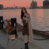 【现货】氛围感秋日温柔垂感V领百褶长袖连衣裙859-P115-K168，女装连衣裙，2C137