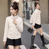 时尚洋气轻薄拼色棉服女2025冬季新款韩版宽松小个子外套，女装棉衣/棉服，自然秀，女装棉衣/棉服，自然秀