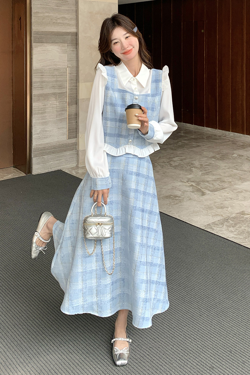 2026春装新款小香风套装女款气质上衣高级感长款半身裙两件套,女装套装/套裙,2C218