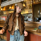 新！现货麂皮绒夹克外套9937-K135-P188，女装短外套，2C025