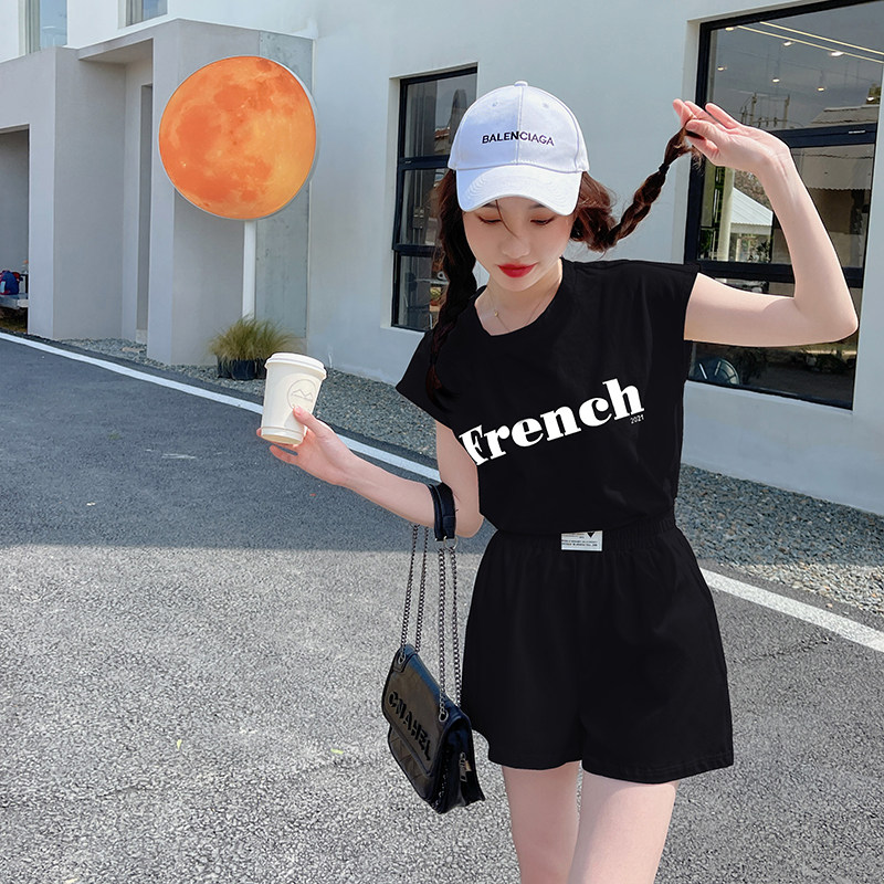 现货严格主推全棉时尚美背短裤套装两件2C187-82217-P80-K138,女装套装/套裙,2C187