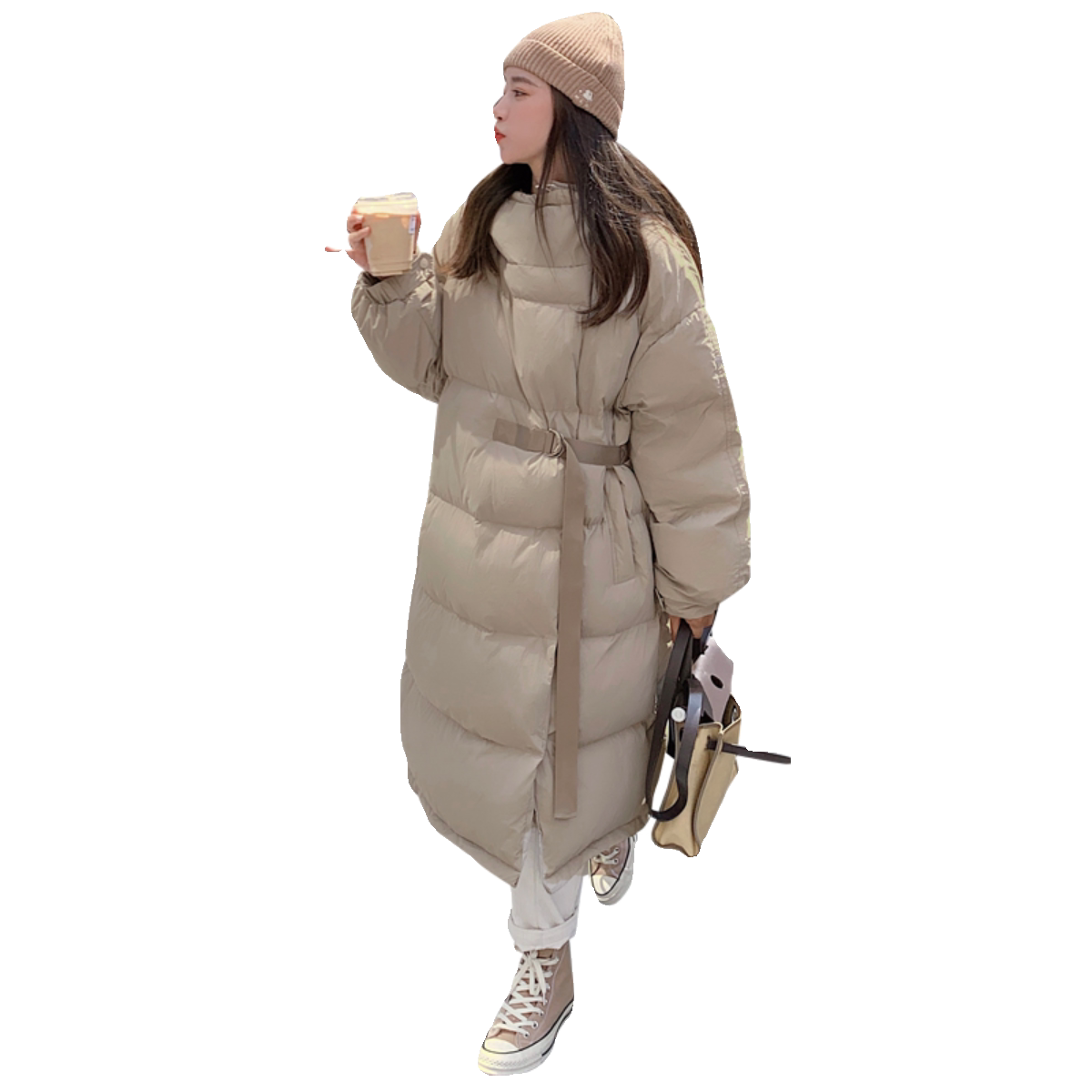 韩式学院风中长款棉衣P185K278,女装棉衣/棉服,2C333