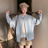 派克服时尚上衣短款小众拉链宽松型复古薄款ins春季运动休闲百搭，女装派克服，2C217