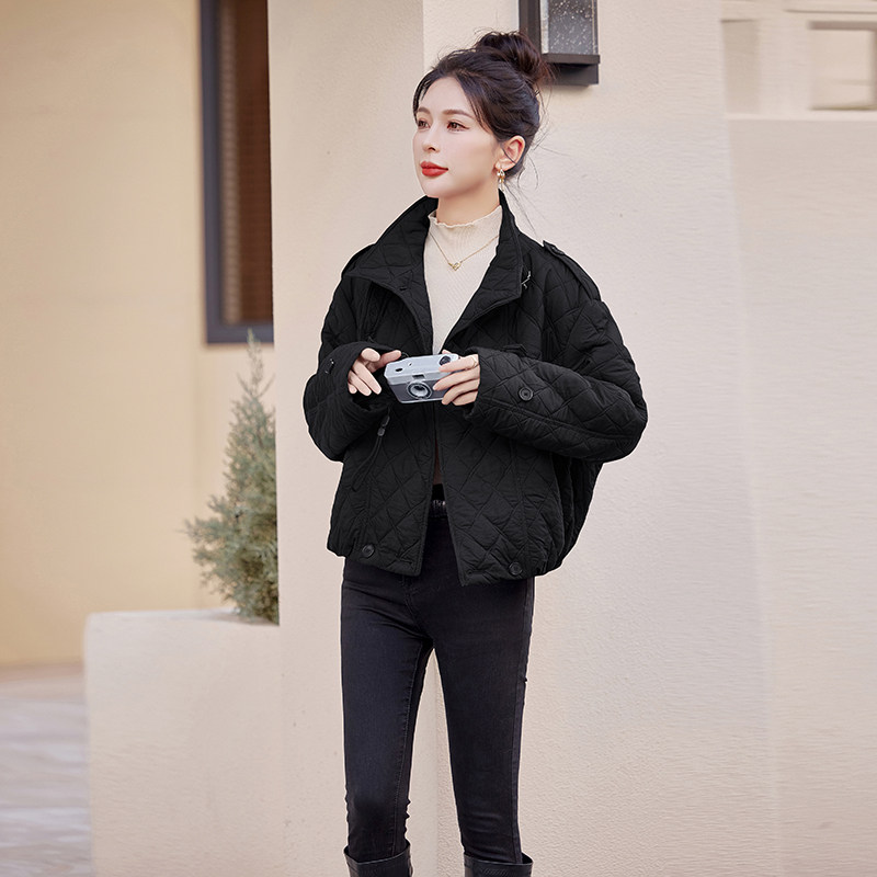 现货24冬装新款夹棉外套夹克外套短款加厚保暖外套女棉衣,女装棉衣/棉服,衣珂纱朗