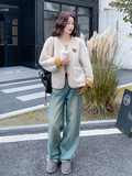 新款现货皮毛一体外套2C087-9280-P189K269，女装短外套，2C087