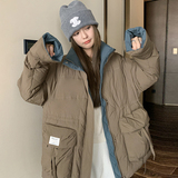 有买家秀冬季加厚中长款拼色90绒羽绒服C098-8962P275K399，女装羽绒服，2C098