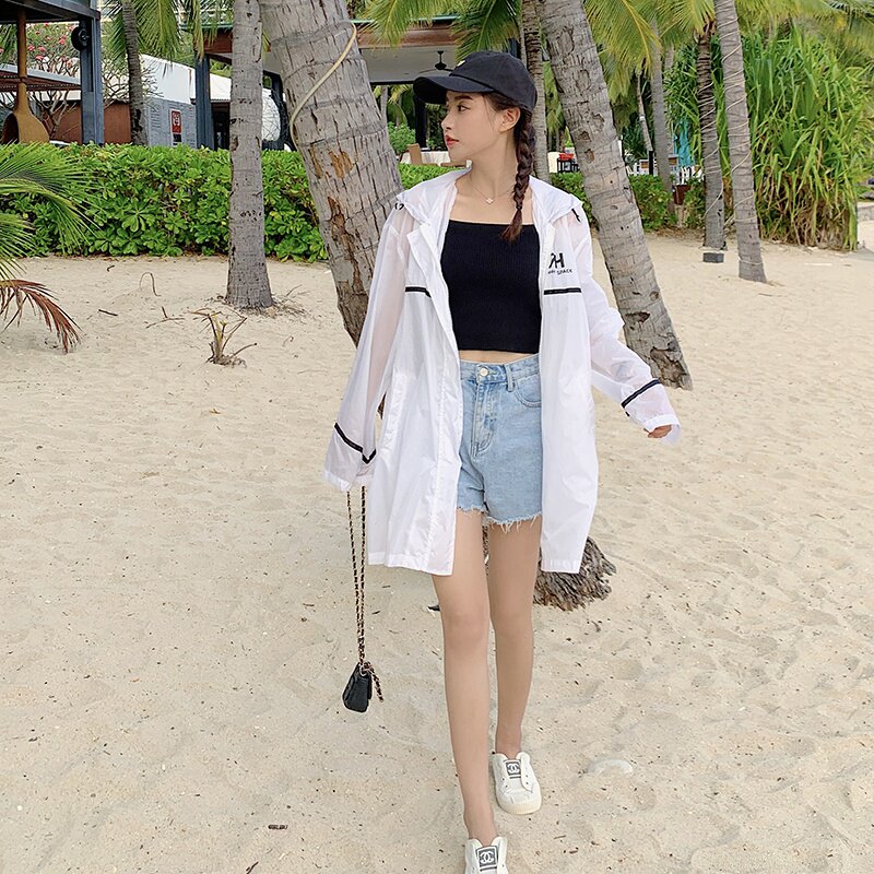 【现货！7215P78K128】C037夏季印字薄款防晒衣外套,女装短外套,2C037