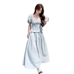套装时尚套装休闲风森系学院风女装千金风连衣裙时尚裙子显瘦气质图片