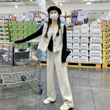 时髦气质感马甲阔腿裤套装女秋季2025新款休闲百搭穿高级感两件套，女装套装/套裙，2C010