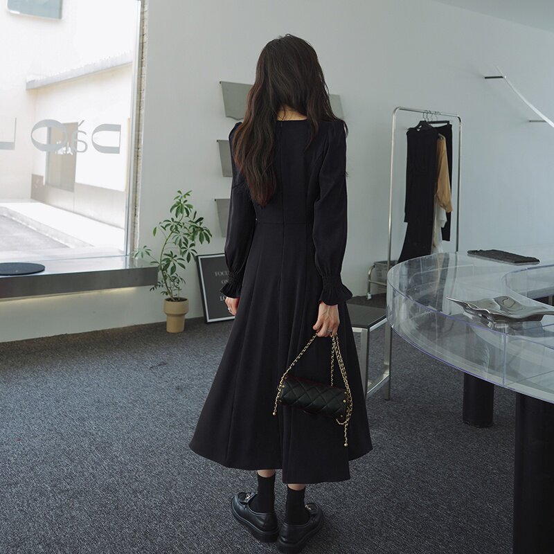 现货2025秋季新款连衣裙红色黑色浙宝035/款号8801/P105/K158,女装连衣裙,2C053