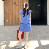 现货夏装新款时尚百搭花苞袖上衣＋短裙两件套2C135-8867P135L208，女装套装/套裙，2C135