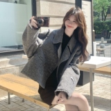 现货主推！冬季新款短款双面呢羊毛外套大衣2B237-6080-P185K278，女装毛呢外套，2B237