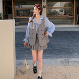 买家秀+现货2025新款长袖衬衫百褶裙三件套2C289-8920-P178-K228，女装西装，2C289