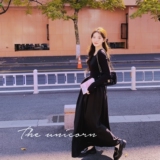【现货】三季可卖墨色圆领V腰大摆连衣裙6655-P125控178，女装连衣裙，2C137