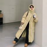 【大货已出】标90绒杏仁黄大围脖式连帽羽绒服6697-P375-K538，女装羽绒服，2C137