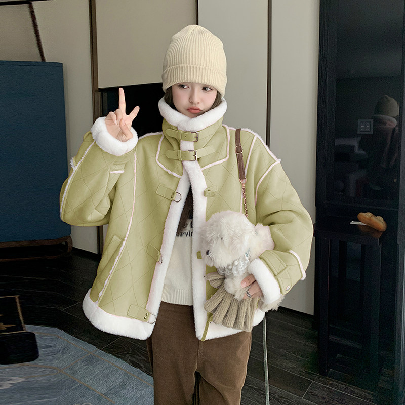 现货！2025冬季新款皮毛一体短款#2C133-930-1-P195-K288,女装棉衣/棉服,2C133