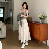 氛围感搭配时尚套装裙女春秋季2025新款针织开衫吊带半身裙三件套，女装套装/套裙，2C159