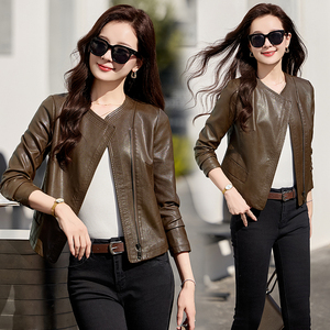 【现货】春装新品皮衣外套女小个子修身显瘦2501-1C115-P115-K178图片