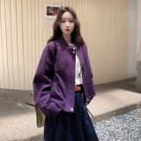 【新款】5天内出货加厚麂皮绒连身袖外套D63P155K238，女装短外套，2D008