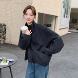 2B1142120P230K320甜美立领休闲宽松短款羊绒大衣韩版学院风女装，女装毛呢外套，2B114