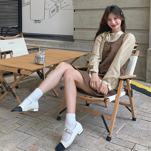 法式复古背带裙套装女2025新款盐系高级感洋气时尚背心裙两件套图片