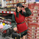 现货：春装新款时尚潮流牛仔衬衫毛衣马甲背心两件套5033P135K198，女装针织衫/毛衣，2C135