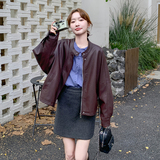 【现货数据款】立体剪裁皮衣经典美拉德系2C277-7703-P150-K218，女装皮衣，2C277