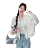 现货！24新款新中式风绣花棒球服外套1C086-633-P130-K188，女装短外套，2D044
