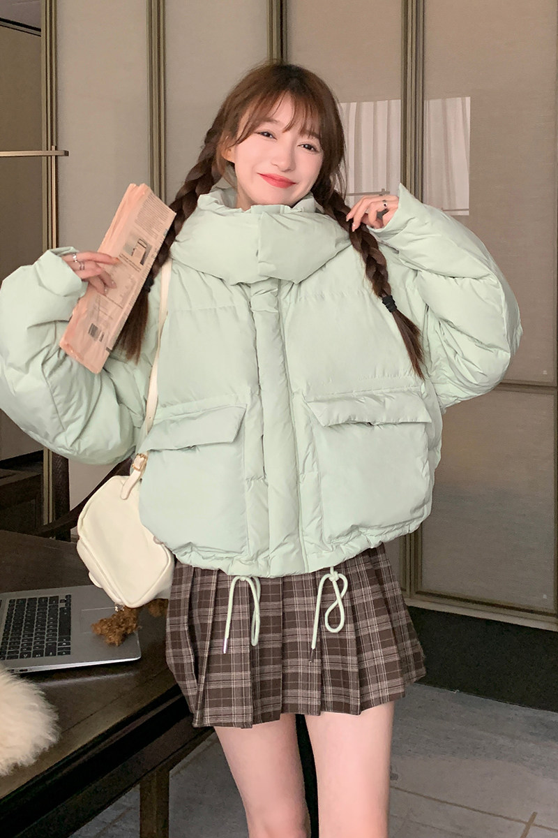 【现货】冬款设计感时尚减龄连帽短款羽绒服088-8879p260控399,女装羽绒服,2C088