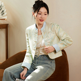 2024提花烫金短款显瘦高级感短外套2C091-8111p185k299，女装短外套，2C091