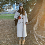 现货！羊羔毛外套皮毛一体大衣长款#2C133-920-P195-K298，女装毛呢外套，2C133