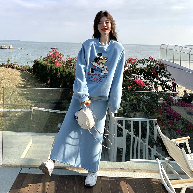 现货：新款春装休闲宽松版运动图文两件套装裙2C135-6867P165K248,女装套装/套裙,2C135