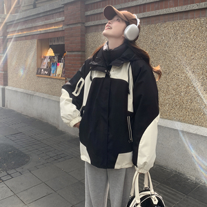 两件套冲锋衣羽绒服女冬新款美式两件套工装派克服90白鸭绒内胆图片