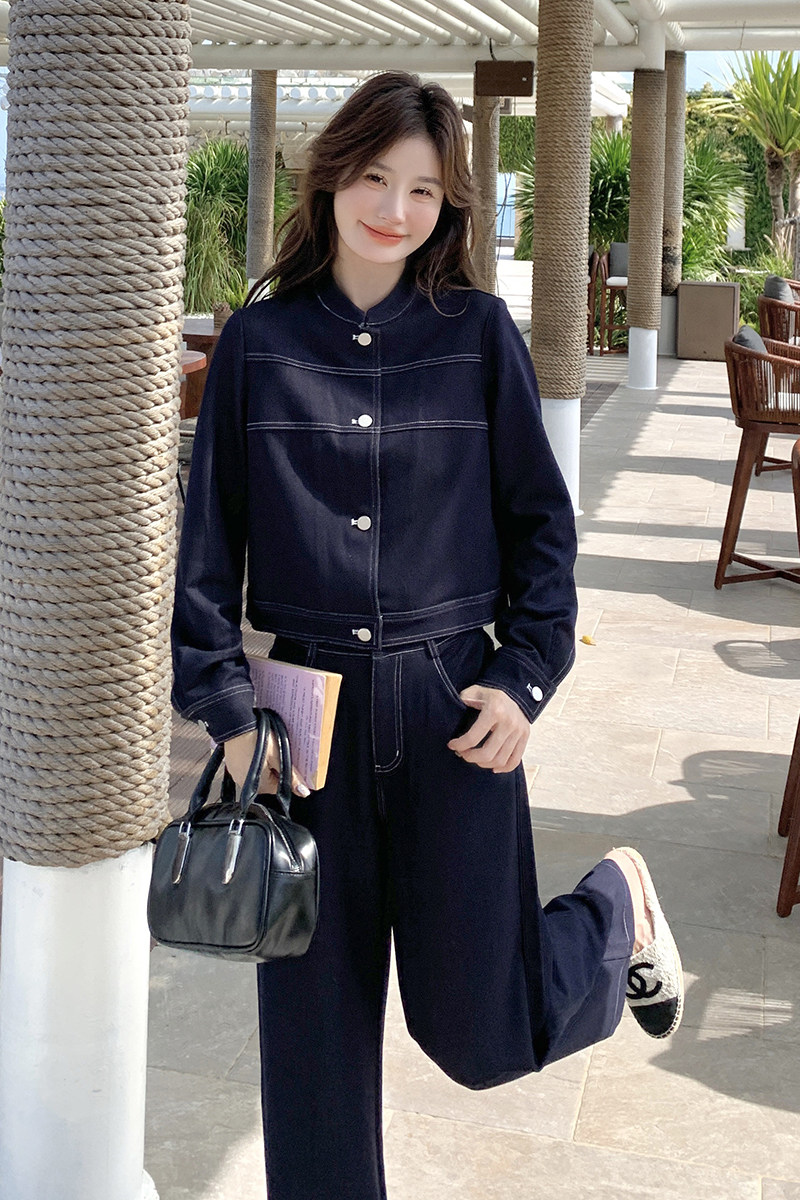 【现货】休闲百度牛仔套装088-7717P165K228,女装套装/套裙,2C088