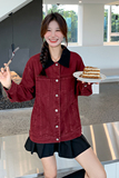 现货春秋新款安格拉红牛仔小外套P145-K208，女装短外套，2C299