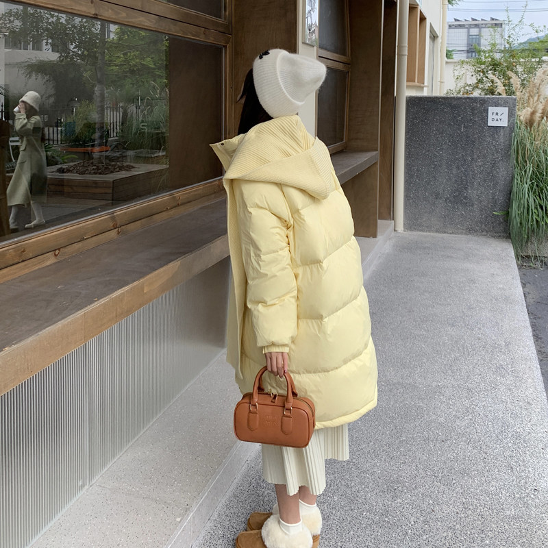 【新品】2025新款冬装针织帽休闲羽绒服266-P230-K330,女装羽绒服,2C266