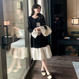 现货款号W1097拼接连衣裙P125K178，女装连衣裙，2D043