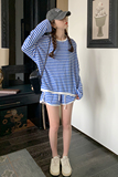 【春款现货】数据好休闲条纹卫衣套装088-2325P135K198，女装套装/套裙，2C088