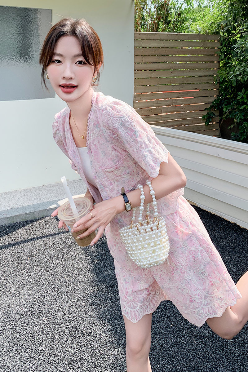 【现货】新中式风两件套阔腿裤套装P145-K195,女装套装/套裙,2C081