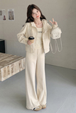 【现货】老钱风奶油色运动套装088-7710P165K228，女装套装/套裙，2C088