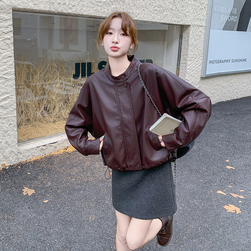 【现货数据款】立体剪裁皮衣经典美拉德系2C277-7703-P150-K218,女装皮衣,2C277