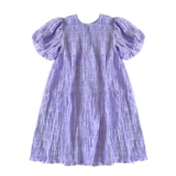 【大货已出】定制肌理感紫鸢花海泡泡袖连衣裙6616-p120-k178，女装连衣裙，2C137