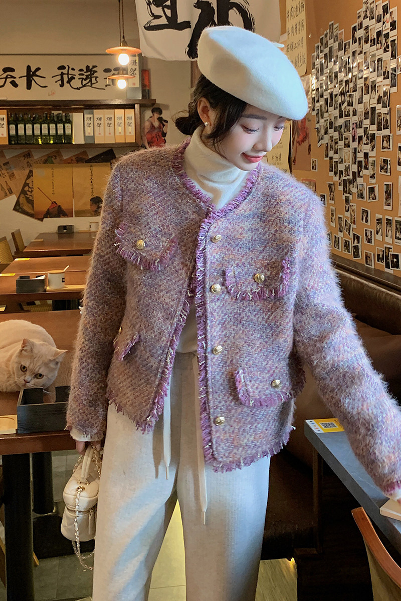 主推现货2026冬季小香羽绒外套2C057-9933-P225-K328,女装羽绒服,2C057