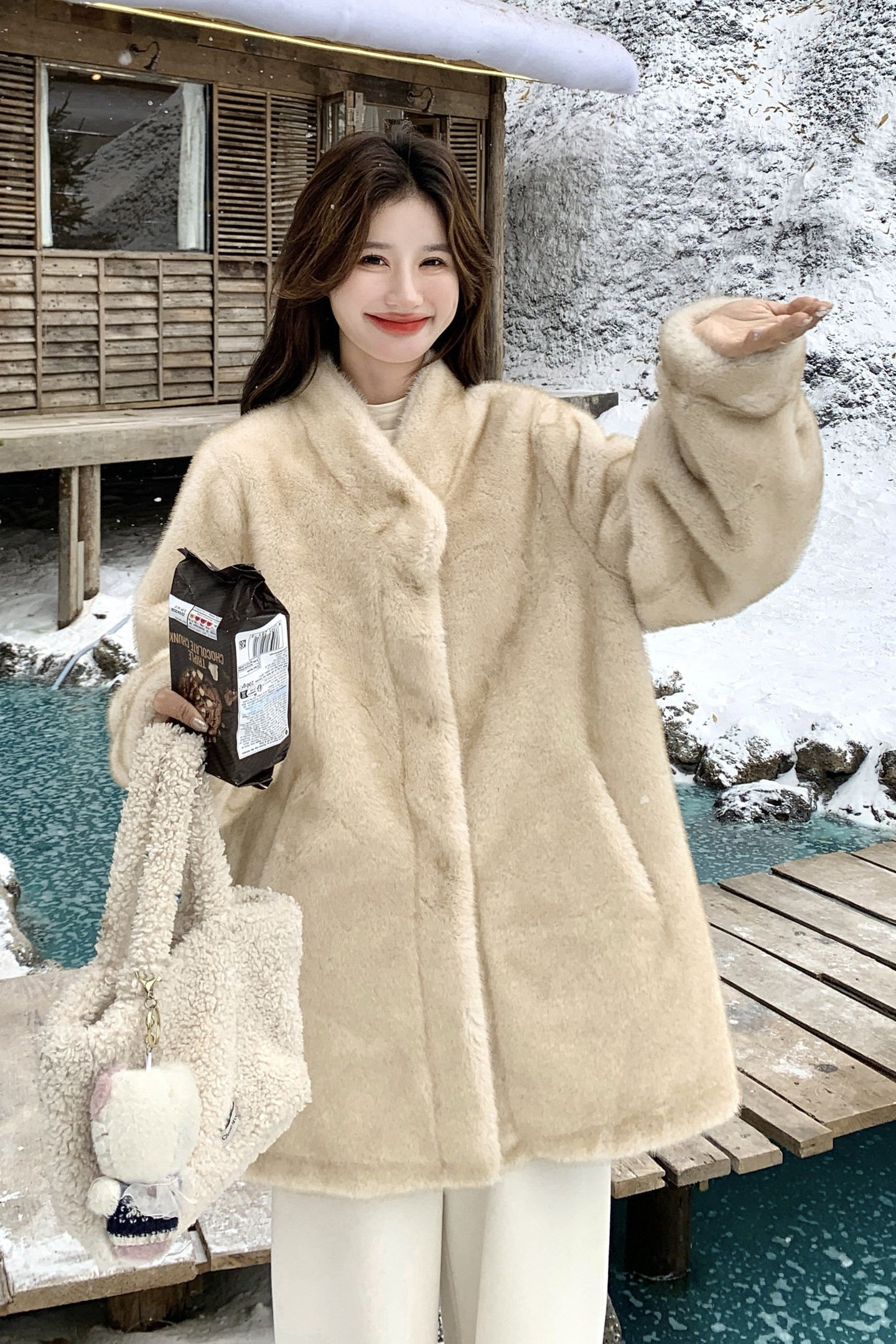 高级感仿水貂毛皮草外套女2025新款毛绒大衣2C227/3362/P245K368,女装短外套,2C227