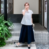 韩系清纯系松弛感套装女夏季新款小个子简约时尚衬衫半身裙两件套，女装套装/套裙，2C212